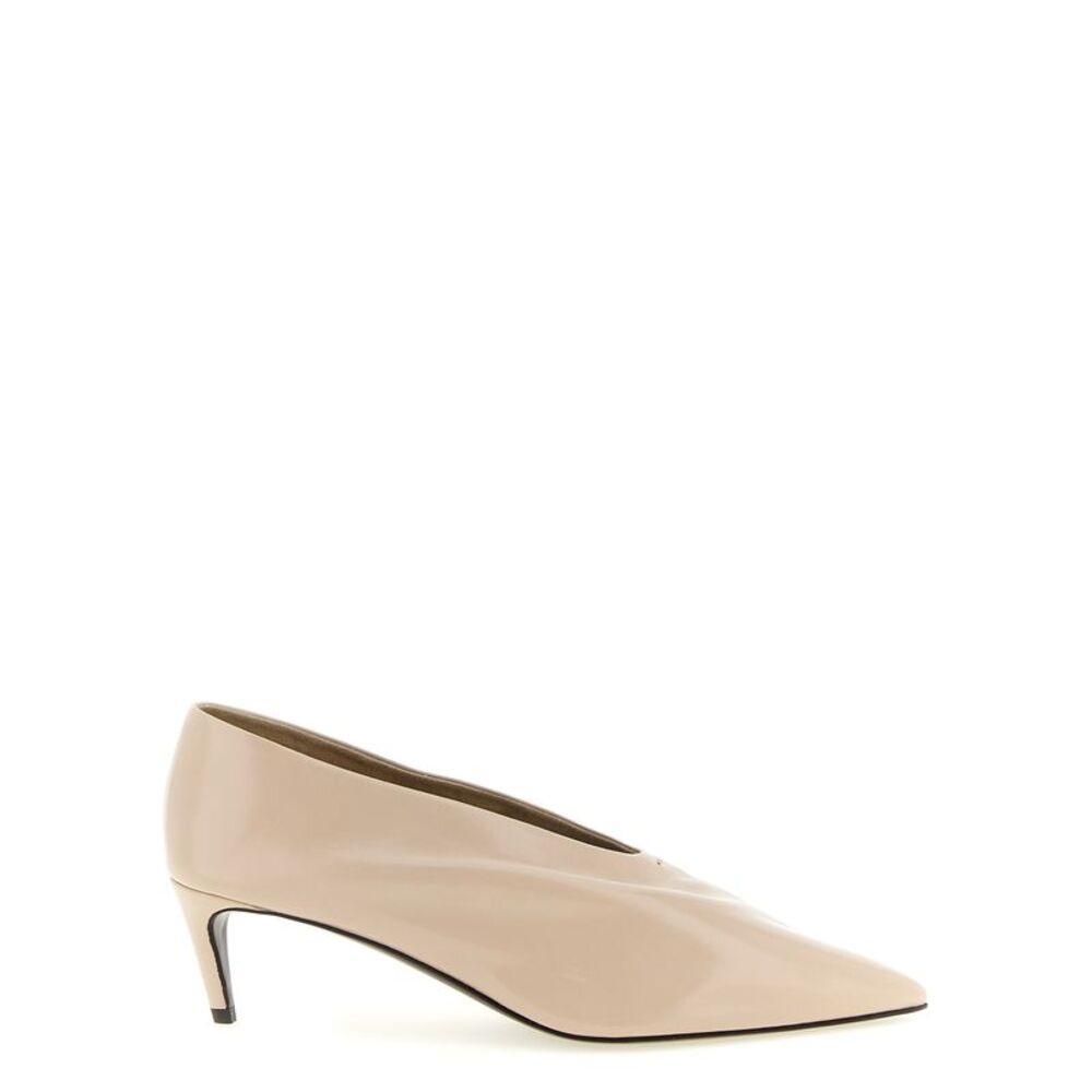 Khaite Beige Calfskin Mid Heel Women's Pumps